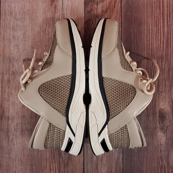 *READ* Zeba Mens Size 7 Wide Hands Free Beige Comfort Walking Slip On Shoes - Picture 11 of 16